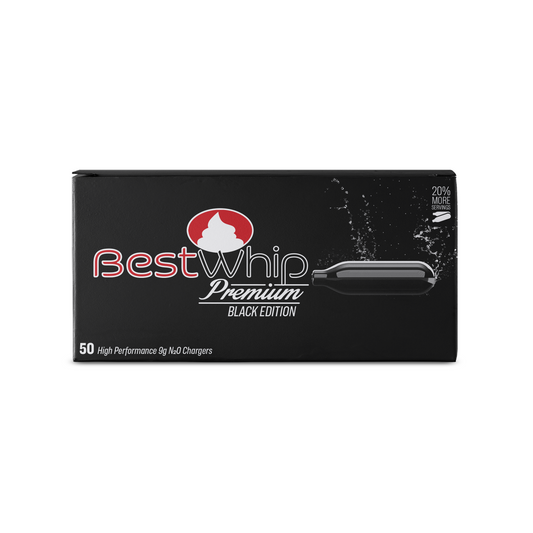 Best Whip Premium (Black Edition) 9g N2O Chargers - Pack of 50 cartridges